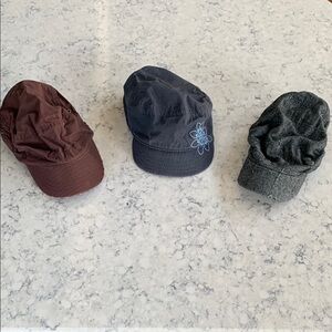 Casual Brown and Blue Hats with Relaxed Style